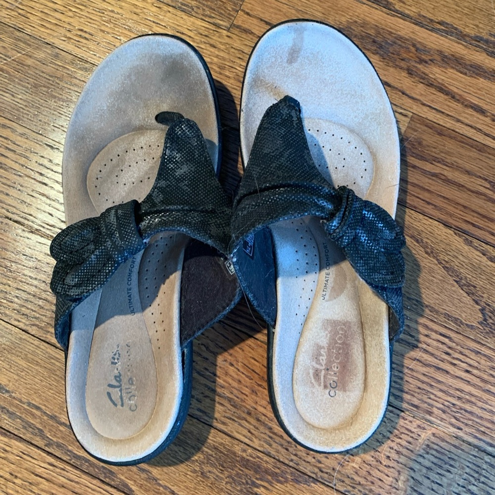 Clarks Black Sandals